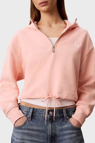 Calvin Klein % 100 Pamuk Logolu Relaxed Fit Sweat Lv047g203g4tj Bayan Sweat Lv047g203g 4tj Şeftali