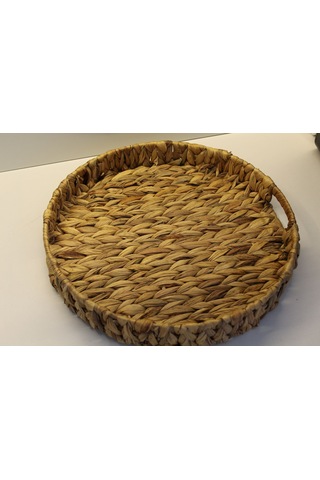 Hbs Art Design Yuvarlak Hasır Tepsi 35 Cm