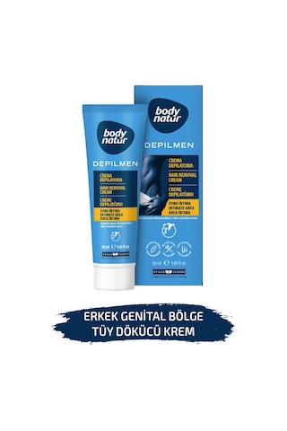 Body Natur Depilmen Genital Bölge Erkek Tüy Dökücü Krem 50 ML