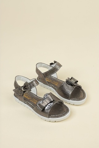 Gimer - Termo Taban Fiyonklu Kız Çocuk Sandalet - Vrkn1409G Platin