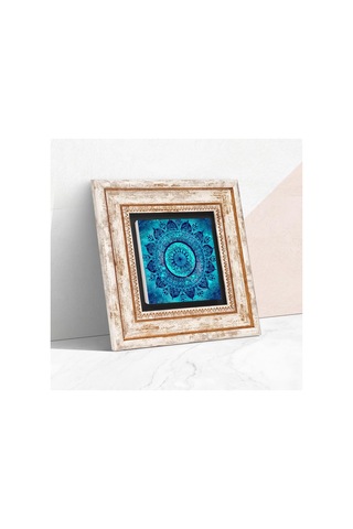 Mandala Taş Duvar Tablosu - Çerçeveli Taş Tablo - Dekoratif Duvar Sanatı - Modern Ev Ve Ofis Duvar Dekoru T1-227