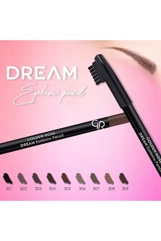 Golden Rose Dream Eyebrow Pencil No: 309 Brown - Şekillendirici Fırçalı Kaş Kalemi Sku: Smg8690010481986 0