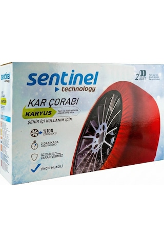 Sentinel Karyus Pratik Kar Çorabı - X Large- Jant Çizmez Kolay Montaj - XL