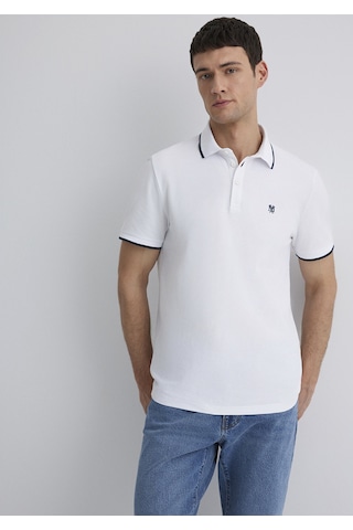 Mavi - Beyaz Polo Tişört 066039-620 - 433121534 Beyaz