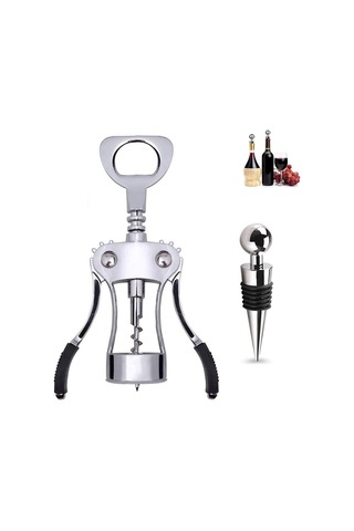 Garsonlar Ve Şarap Severler İçin 2'si 1 Arada Tirbuşon Ve Şişe Tıpası, Şarap Açacağı B Diğer