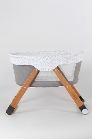 Kiwi Sleeper Anne Yanı Beşik, Portatif, Sallanır, Katlanır, Tekerlekli Bebek Beşiği - Luna Desen Vizon