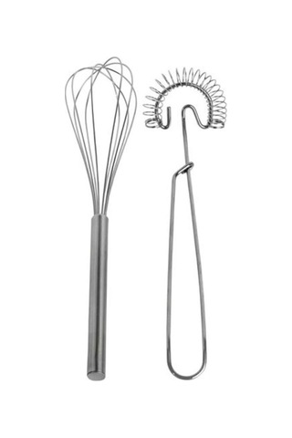 Bakglad Spatula Ve Idealisk Ikili Çelik Çırpıcı-köpürtücü Seti Çelik