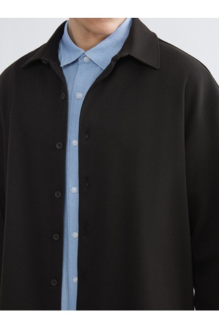 Lcw Vision Kahverengi Slim Fit Uzun Kollu Erkek Gömlek