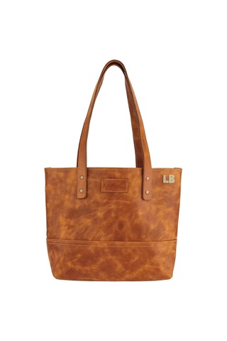 Twingold İsme Özel Tote Bag El Omuz Çantası - %100 Rainbow Deri - Ac03003 - Camel Camel