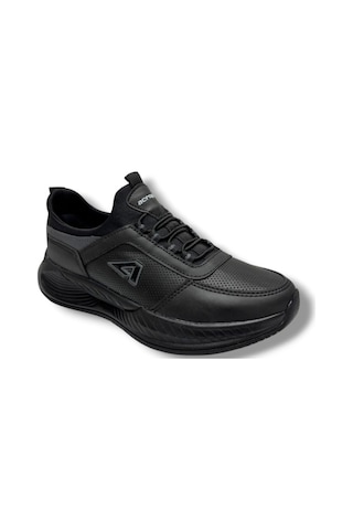Acropol 137-26 Cilt Deri Slip On Anatomik Sneaker 36-40 Siyah