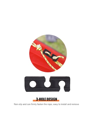 Shineyee 10 Adet Nylon Plastik Çadır Rope Kilitleri - 3 Delikli Tasarım, Kaymazsız, Hafif Ve Taşınabilir - Outdoor Kamp, Yürüyüş, Çadır Ayarlama İçin Siyah Çok Renkli