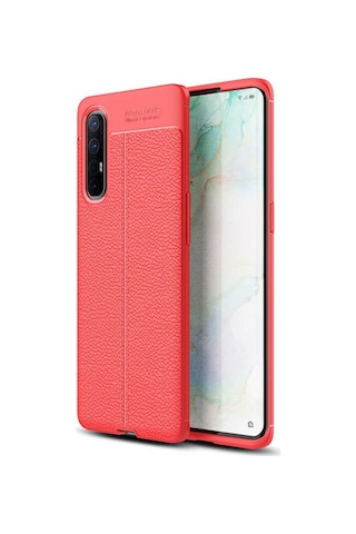 Oppo Reno 3 Pro 5G Kılıf Zore Niss Deri Desenli Silikon Kılıf