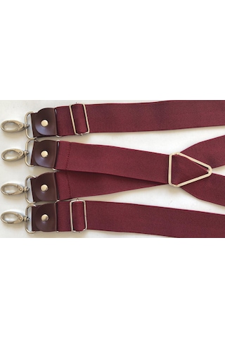 Kancalı Bordo Pantolon Askısı 4 Kancalı