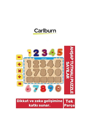 Özel Üretim Eğitici Öğretici Zeka Geliştirici Çocuk Ebeveyn Sayılar Ahşap Tutmalı Puzzle