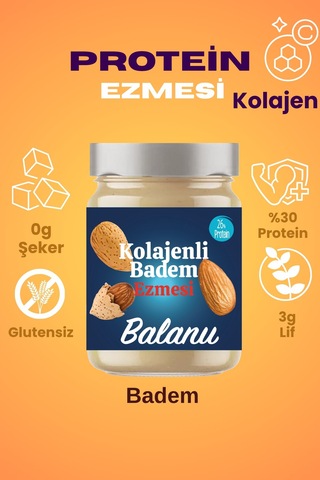 Balanu Kolajenli Badem Ezmesi 280gr X3 Adet
