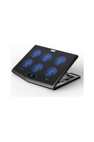 Notebook Laptop Soğutucu Stand Yükseklik Hız Ayarlı 6 Fanlı 2 Usb