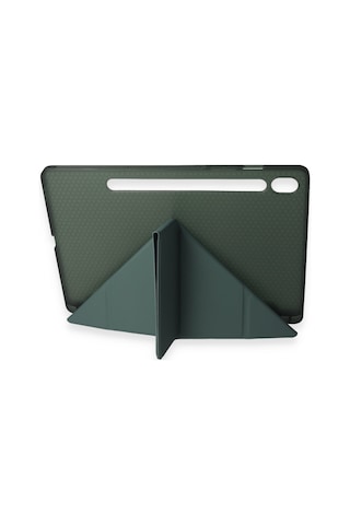 Samsung Galaxy Uyumlu Tab A9 Plus Kılıf Kalemlikli Mars Tablet Kılıfı - Koyu Yeşil Diğer