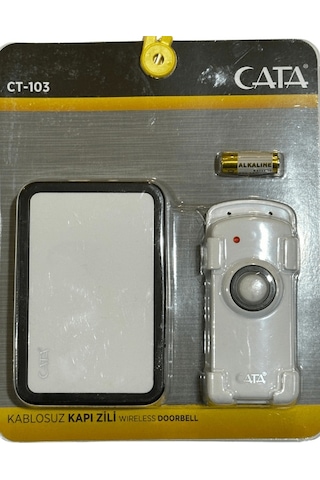 Cata Ct-103 Kablosuz Kapı Zili Siyah Kenarlı 4 Adet