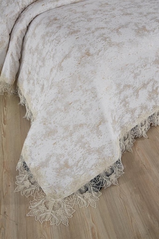 Çeyiz Diyarı Fransız Dantelli Valoria Çift Kişilik Yatak Örtüsü 230x250 Cm Çok Renkli