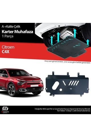 S-dizayn Citroen C4x Çelik Karter Muhafaza Koruma 2022 Üzeri A+ Kalite