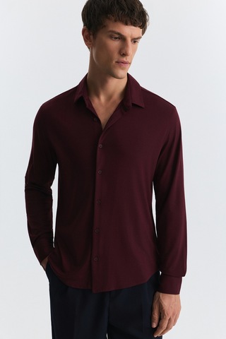 Antioch Comfort Slim Gömlek Bordo