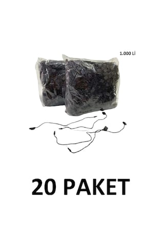 20 Paket 20.000 Adet Kilitli Etiket Ipi Siyah Renk