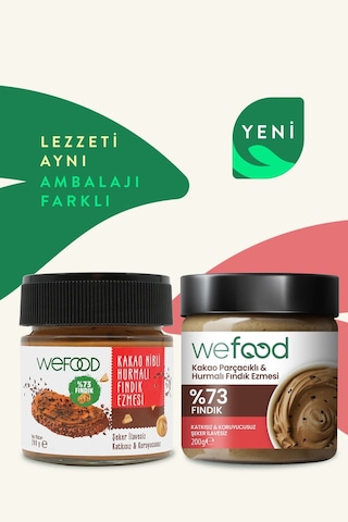 Wefood Kakao Nibli Hurmalı Fındık Ezmesi 200 gr