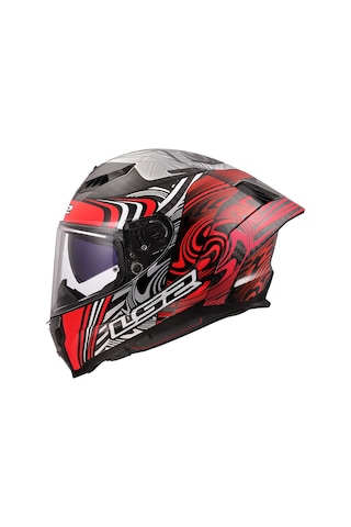 Ls2 Dragon Karbon Enthum Kask Kırmızı