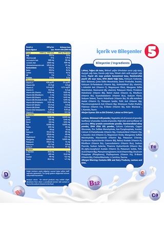 Bebehum 5 No Devam Sütü 2 Yaş+ 800 Gr X 4 Adet