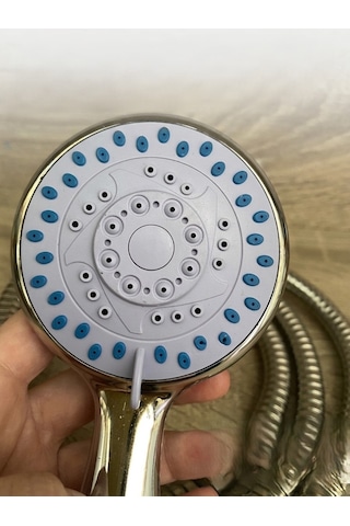 Hortumlu Mafsallı Duş Başlığı Seti 3 Fonksiyonlu Spiralli Banyo Duş Telefonu Gri