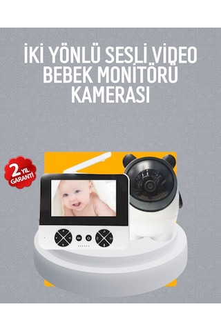 Görüntülü Bebek Monitörü 4.3 İnç Ekran Ve Sesli İletişim