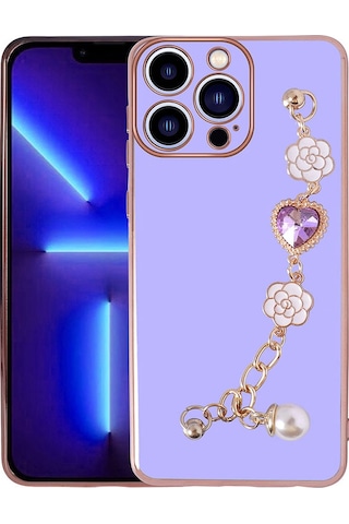 Subutu Apple Uyumlu iPhone 14 Pro Max El Tutamaçlı Kamera Korumalı Sbt Taka Silikon Kılıf-mor Mor