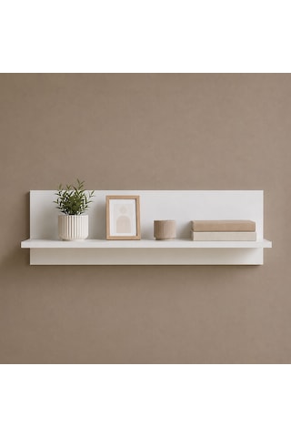 Dekoratif Duvar Rafı - Beyaz 90x25x20 Cm