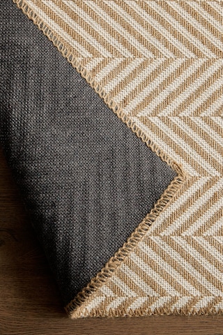 Ocean Home Textile Ekru Renk Balıksırtı Jüt Halı Kilim 120 X 180 Cm