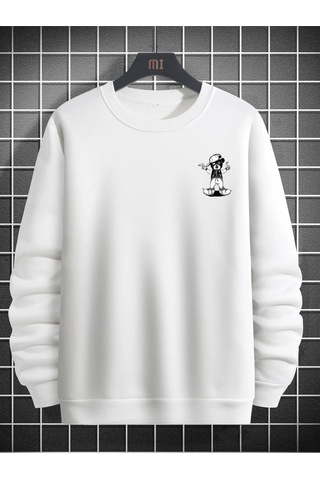 Startmore Adrift Bear Oversize Bisiklet Yaka Pamuklu Sweatshirt Beyaz Beyaz
