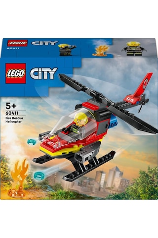 LEGO® City İtfaiye Kurtarma Helikopteri 60411 5+ Yaratıcı Oyuncak Yapım Seti - 85 Parça