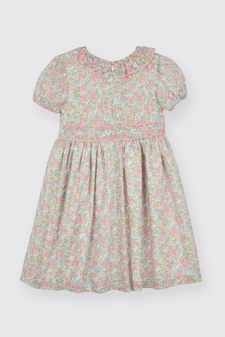 Made With Liberty Fabric Liberty Kumaş Kız Çocuk Çiçek Desenli Elbise Pembe