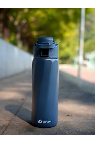 Waterh Boost Akıllı Termos Hidrasyon Takibi Yapan, Yalıtımlı 0,95l / 32oz Akıllı Şişe Koyu Mavi