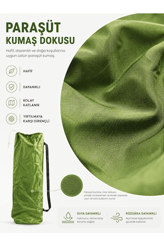 Beylini Lastikli Kamp Sandalyesi Kılıfı Omuz Askılı Piknik Plaj Piknik Katlanır Sandalye Taşıma Çantası Paraşüt Kumaş 40 X 105 Cm Yeşil