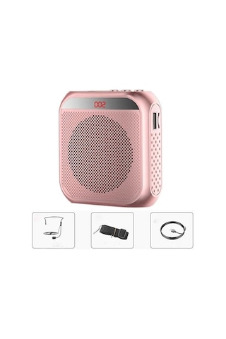 Lemestar Öğretmen Rehber İçin Bel Bağlı Taşınabilir Hoparlör - Çağırma Sistemi Gül Altın Rengi