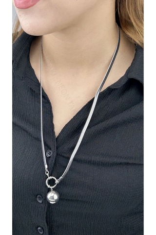 Xxx Küreli, Paslanmaz Çelik Kolye 240, Gümüş Renk Gümüş