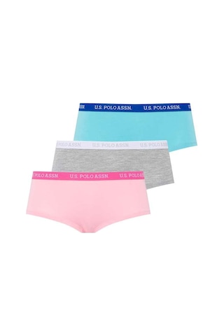 U.S. Polo Assn. U.s Polo Assn. 66115 Kadın 3 Lü Şort Külot-pembe&gri&mint Pembe