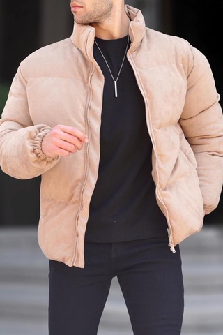 Madmext Camel Nubuk Erkek Şişme Mont 6802-camel Camel