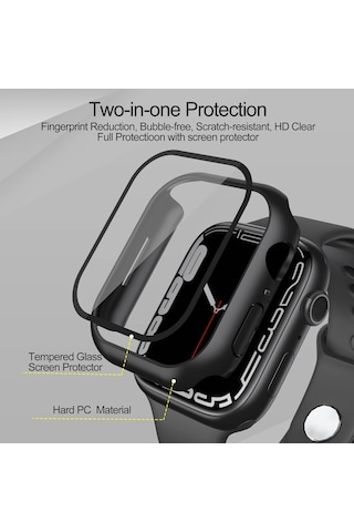 Temperli Cam Ekran Koruyuculu Sert Pc Kılıfı 2 Adet Siyah Diğer