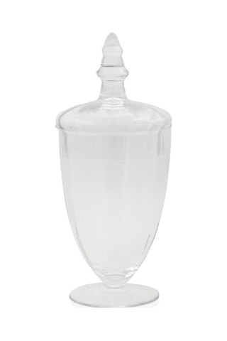 The Mia Ayaklı Cam Saklama Kabı 24 Cm Şeffaf