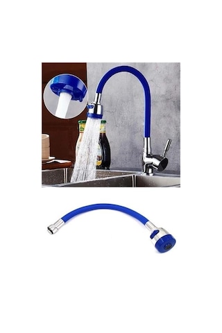 Buffer Oynar Başlıklı Tasarruflu Kubar Musluk Borusu Ve Başlığı Mavi