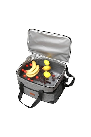 Jialan 35l Büyük Kapasiteli Katlanabilir Soğutucu Çanta gri Gri