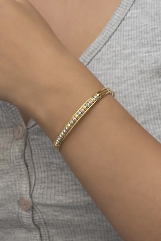Nereze 925 Ayar Minik Dorika Toplu Tasarım Gold 3 Sıra Bileklik Gümüş Bilezik
