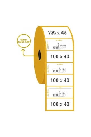 100MM X 40MM Termal Etiket 1000'Li 10 Rulo 100MM X 40MM Termal Etiket 1000'Li 10 Rulo
