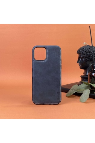 Juno Apple Uyumlu iPhone 11 Hakiki Deri Koruyucu Kılıf Lacivert